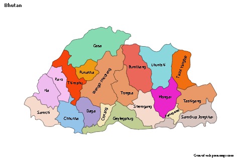 Sample Maps for Bhutan (colored)