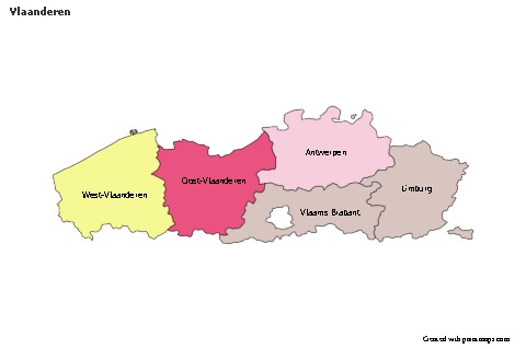 Sample Maps for Vlaanderen (colored)
