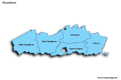 Sample Maps for Vlaanderen (blue,shadowy)