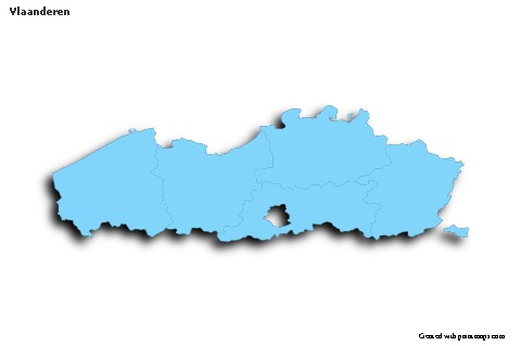 Sample Maps for Vlaanderen (blue,outline,shadowy)