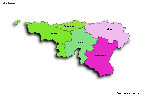 Sample Maps for Wallonie (colored,shadowy)