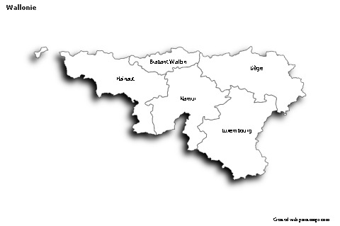 Sample Maps for Wallonie (black-white,shadowy)