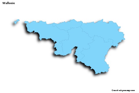 Sample Maps for Wallonie (blue,outline,shadowy)