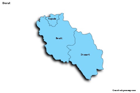 Berat için Örnek Haritalar (mavi,gölgeli)