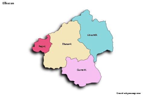 Sample Maps for Elbasan (colored,shadowy)