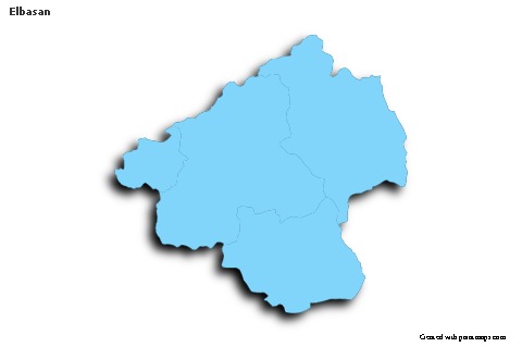 Sample Maps for Elbasan (blue,outline,shadowy)