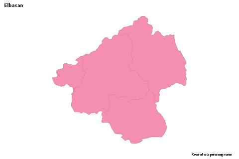 Sample Maps for Elbasan (pink,outline)