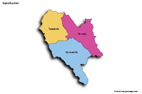 Sample Maps for Gjirokastër (colored,shadowy)