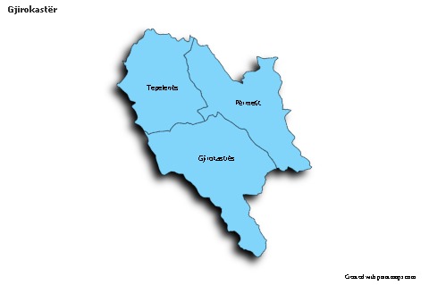 Sample Maps for Gjirokastër (blue,shadowy)