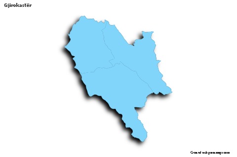 Sample Maps for Gjirokastër (blue,outline,shadowy)