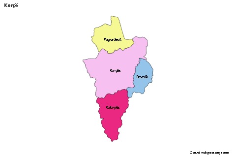 Sample Maps for Korçë (colored)