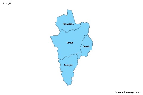 Sample Maps for Korçë (blue)
