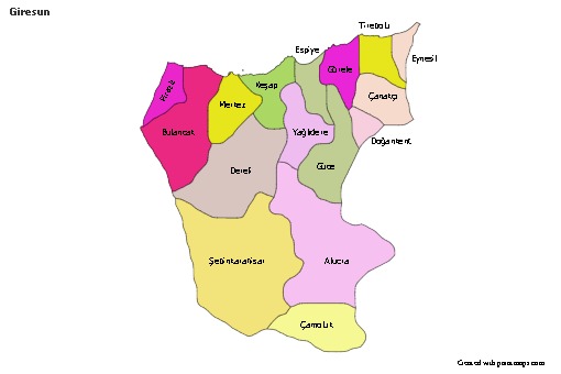 Sample Maps for Giresun (colored)
