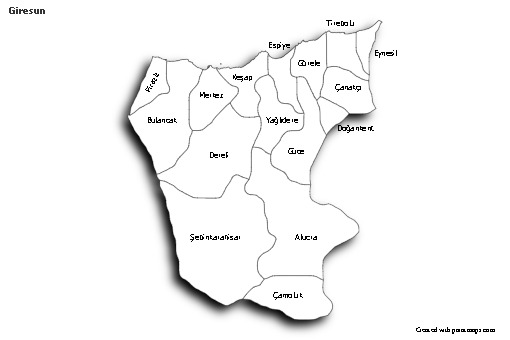 Sample Maps for Giresun (black-white,shadowy)