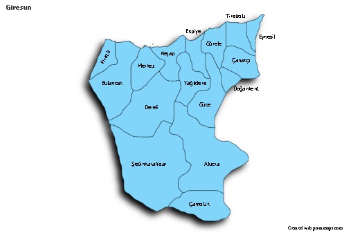 Sample Maps for Giresun (blue,shadowy)