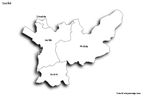 Sample Maps for Lezhë (black-white,shadowy)