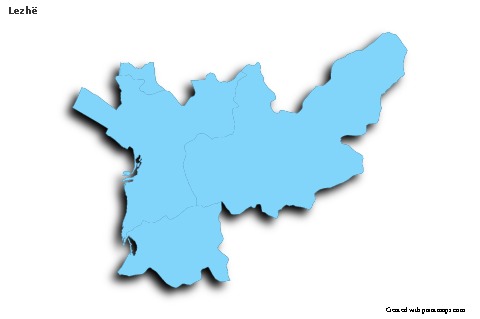 Sample Maps for Lezhë (blue,outline,shadowy)