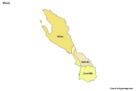 Contoh Peta untuk Vlorë (berwarna)