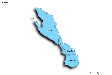 Contoh Peta untuk Vlorë (biru,bayangan)
