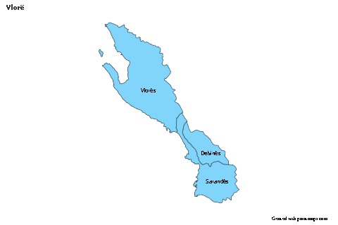 Contoh Peta untuk Vlorë (biru)