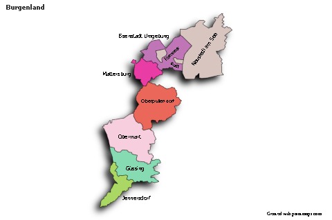 Sample Maps for Burgenland (colored,shadowy)