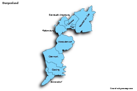 Sample Maps for Burgenland (blue,shadowy)
