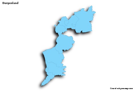 Sample Maps for Burgenland (blue,outline,shadowy)