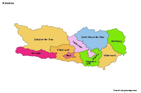 Contoh Peta untuk Kärnten (berwarna)