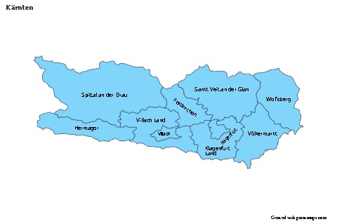 Contoh Peta untuk Kärnten (biru)