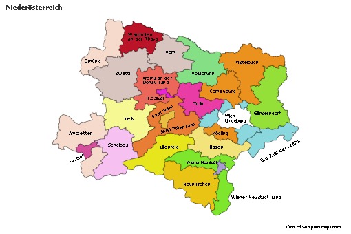 Sample Maps for Niederösterreich (colored)