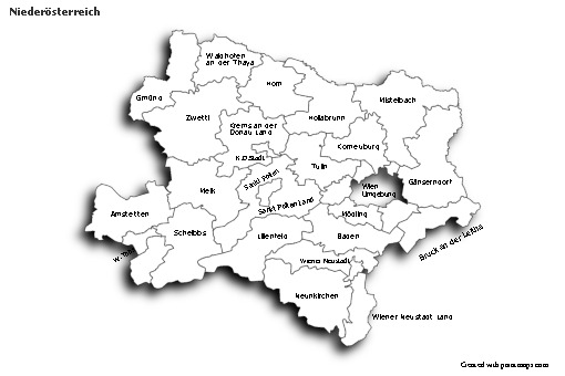 Sample Maps for Niederösterreich (black-white,shadowy)