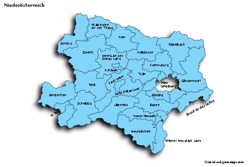 Sample Maps for Niederösterreich (blue,shadowy)