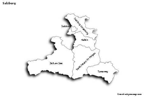 Contoh Peta untuk Salzburg (hitam-putih,bayangan)