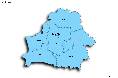 Sample Maps for Belarus (blue,shadowy)