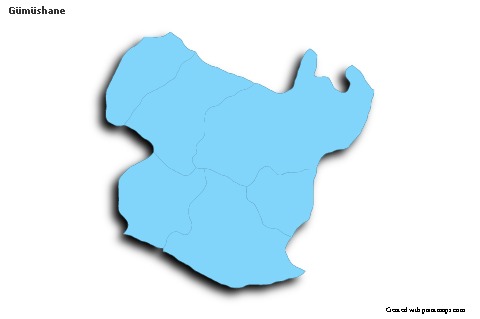 Sample Maps for Gümüshane (blue,outline,shadowy)