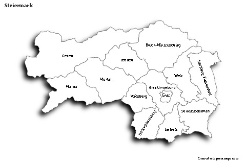 Sample Maps for Steiermark (black-white,shadowy)
