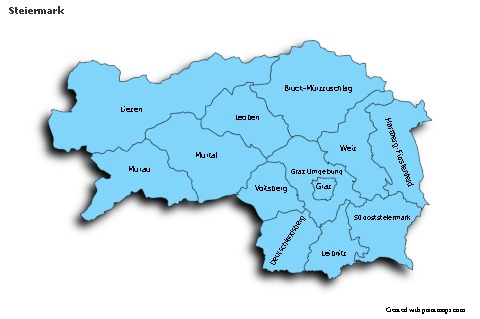 Sample Maps for Steiermark (blue,shadowy)