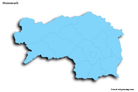 Sample Maps for Steiermark (blue,outline,shadowy)