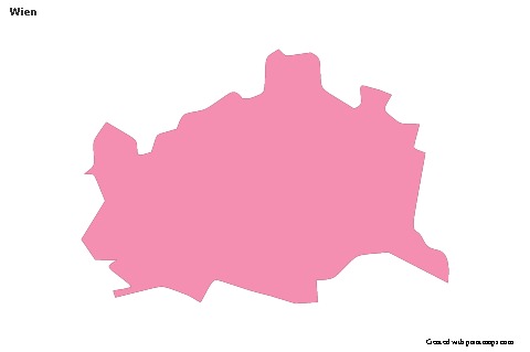 Contoh Peta untuk Wien (merah jambu,garis besar)