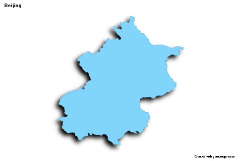 Sample Maps for Beijing (blue,outline,shadowy)