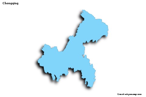 Sample Maps for Chongqing (blue,outline,shadowy)