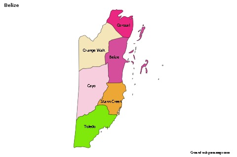 Sample Maps for Belize (colored)