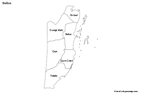 Sample Maps for Belize (black-white)