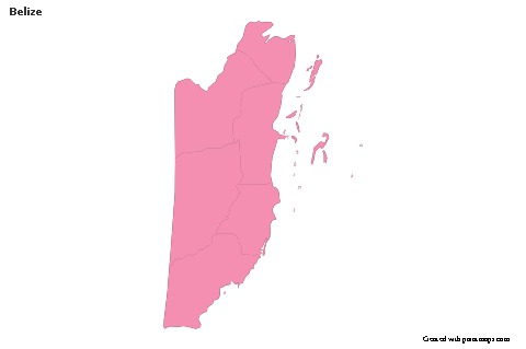 Sample Maps for Belize (pink,outline)