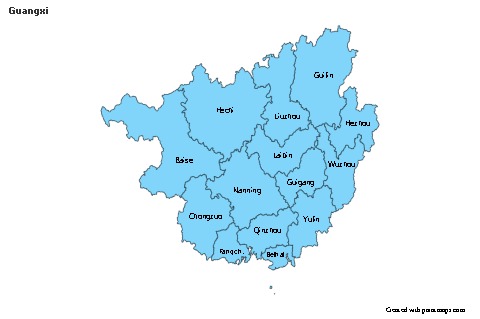Contoh Peta untuk Guangxi (biru)
