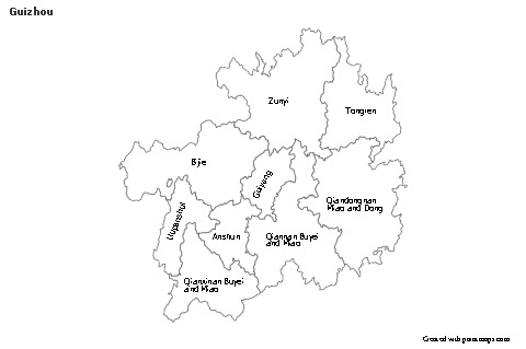Sample Maps for Guizhou (black-white)