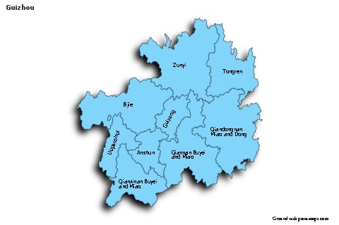 Sample Maps for Guizhou (blue,shadowy)