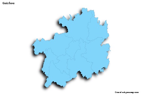 Sample Maps for Guizhou (blue,outline,shadowy)