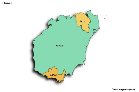 Sample Maps for Hainan (colored,shadowy)
