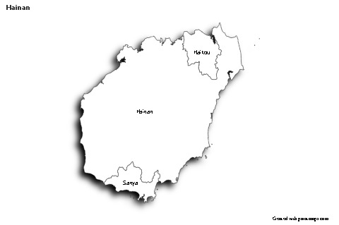 Sample Maps for Hainan (black-white,shadowy)